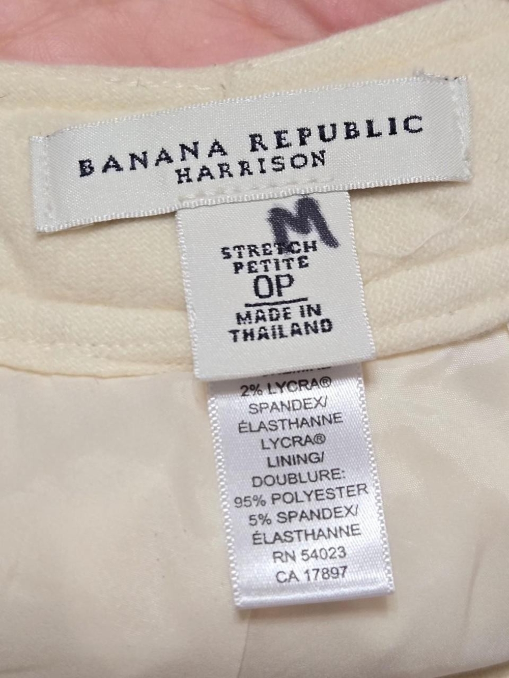 Banana Republic Cream Bottoms - Petite Stretch